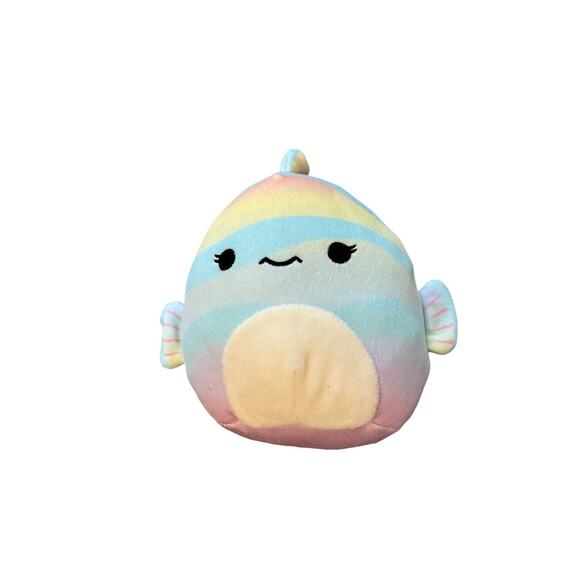 5" Fabiola the Rainbow Fish Squishmallow 2022 Sea Squad Costco Box Set EUC - Picture 1 of 5